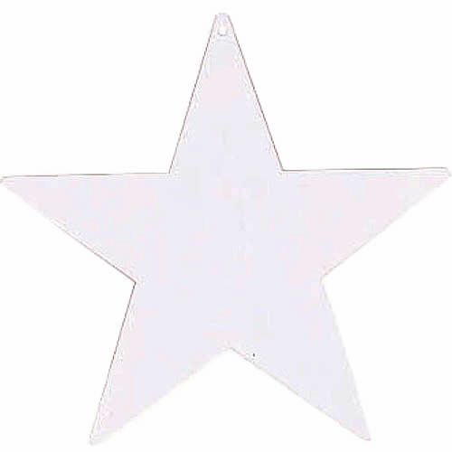 Frosty White Star Foil Cutout 15in Decorations - Party Centre