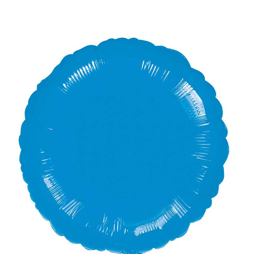 Metallic Blue Round Foil Balloon 18in Balloons & Streamers - Party Centre