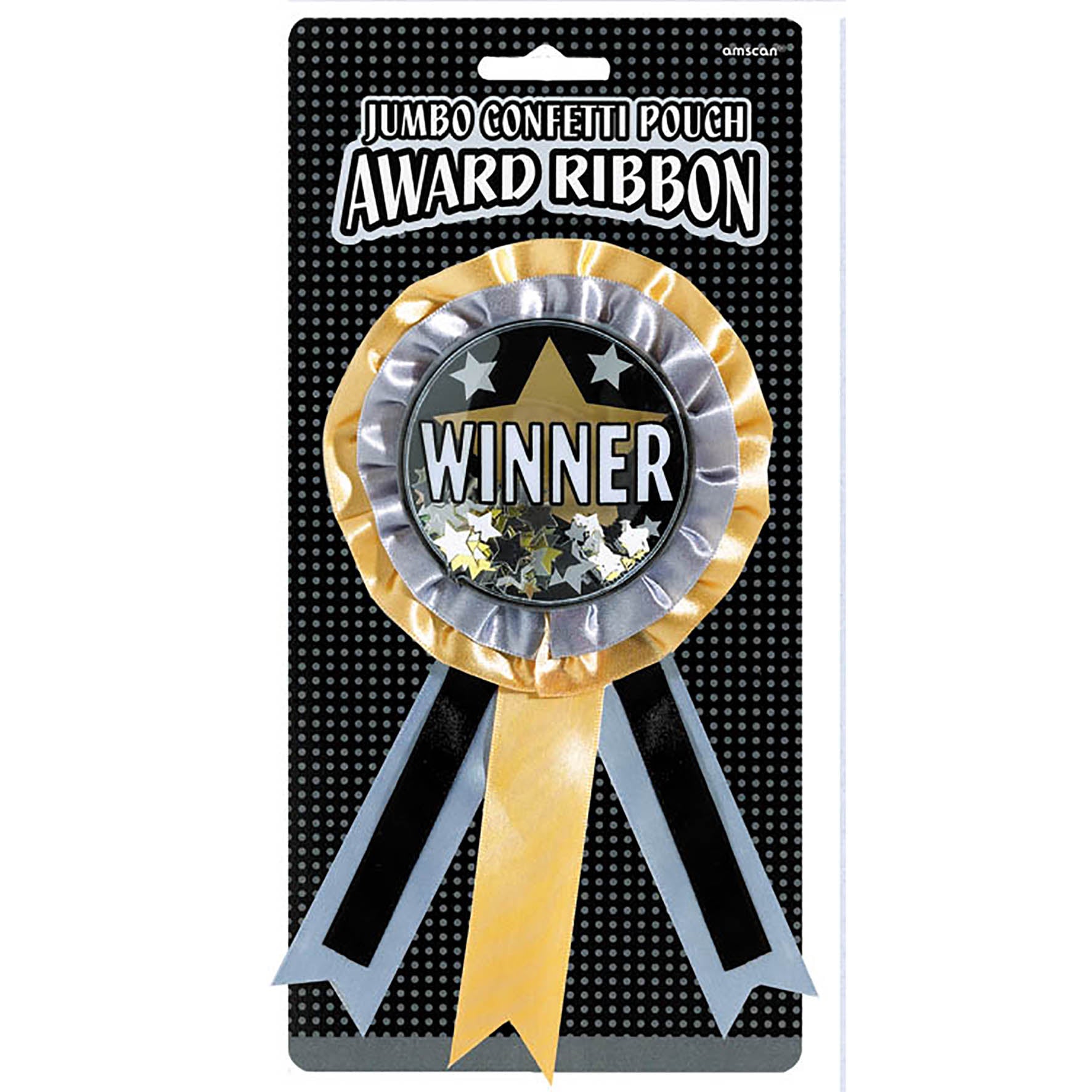 Winner Jumbo Confetti Pouch Ribbon 9in