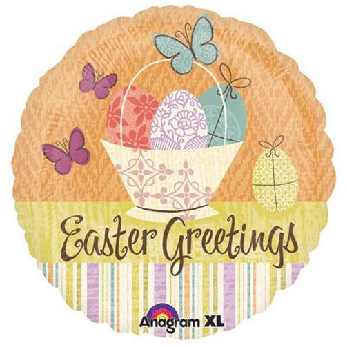 Easter Greetings Foil Balloon 18in Balloons & Streamers - Party Centre