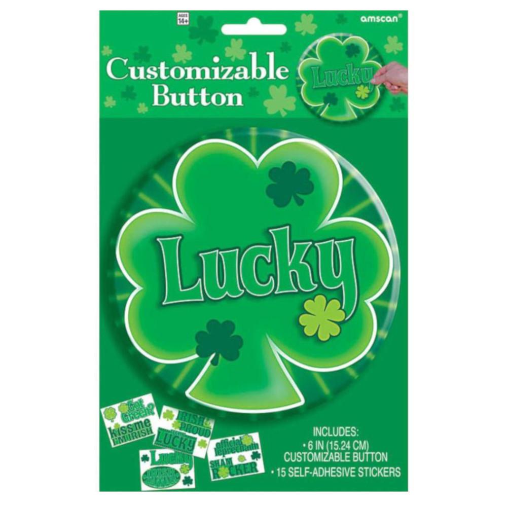 St. Patrick Day Customized Giant Button 6in Party Accessories - Party Centre