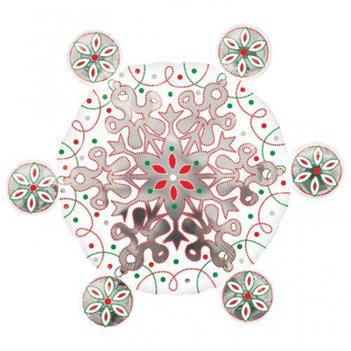 Red & Green Snowflake Supershape Balloon 24in Balloons & Streamers - Party Centre