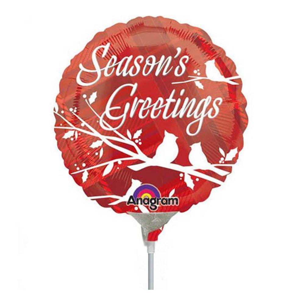 Seasons Greetings Plaid Mini Shape Balloon Balloons & Streamers - Party Centre
