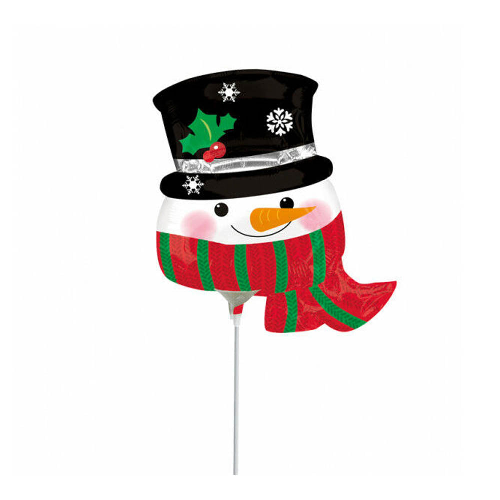 Snowman With Hat & Scarf Mini Shape Balloon Balloons & Streamers - Party Centre