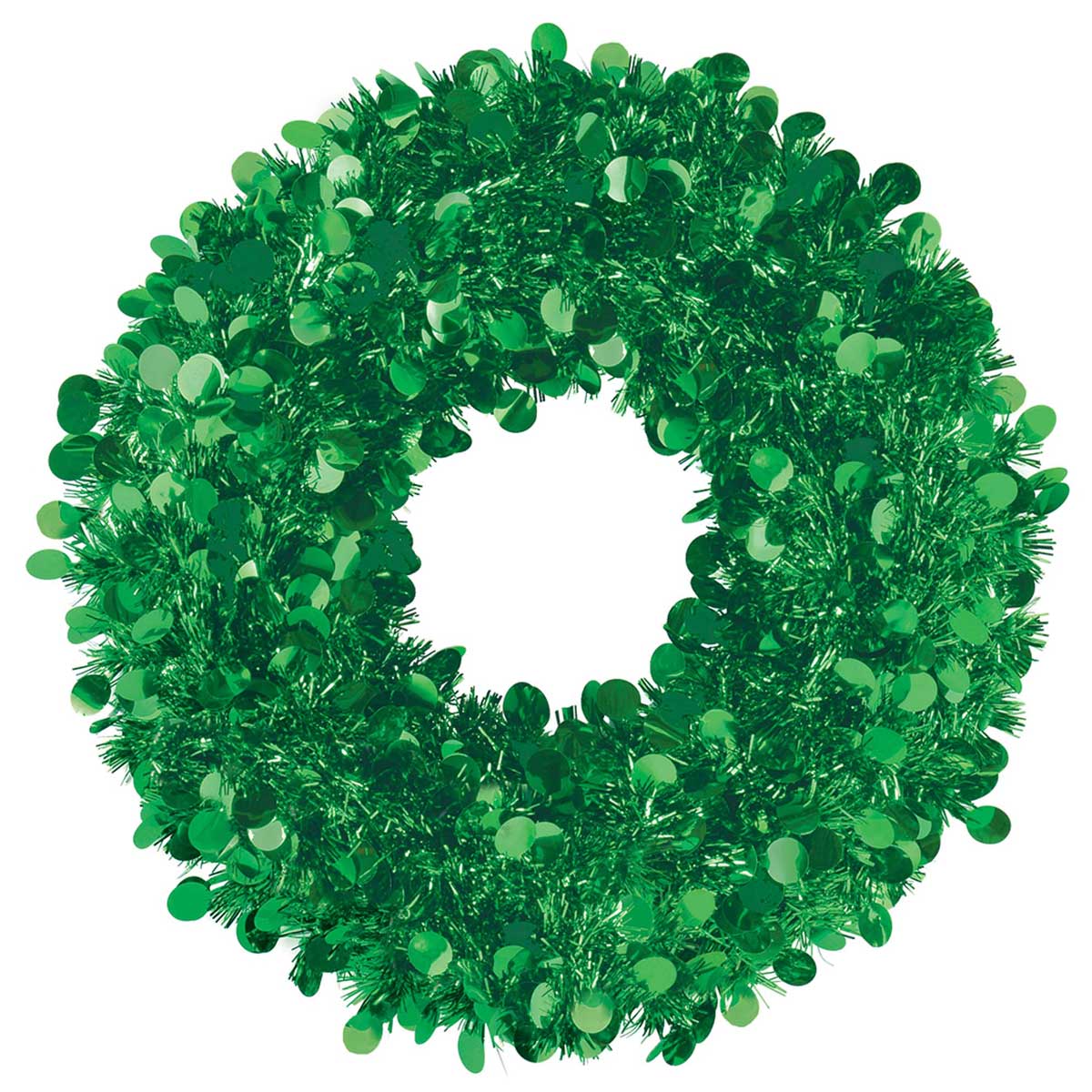 Green Jumbo Wreath 17in Decorations - Party Centre