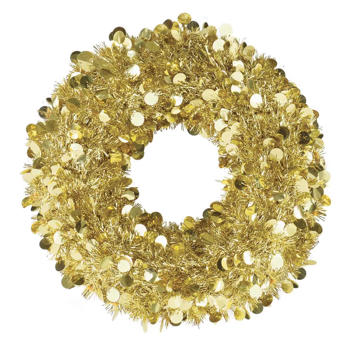 Gold Jumbo Wreath 17in Decorations - Party Centre