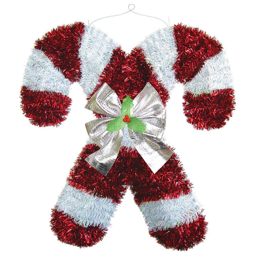 Candy Cane Tinsel Deluxe Decorations - Party Centre