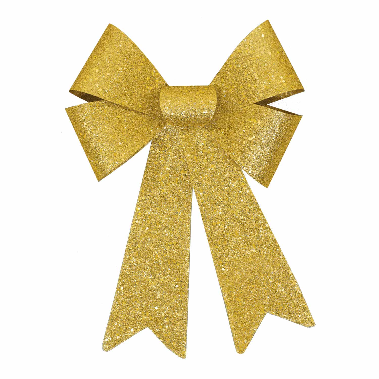 Gold Glitter Bow 13in x 9in Decorations - Party Centre