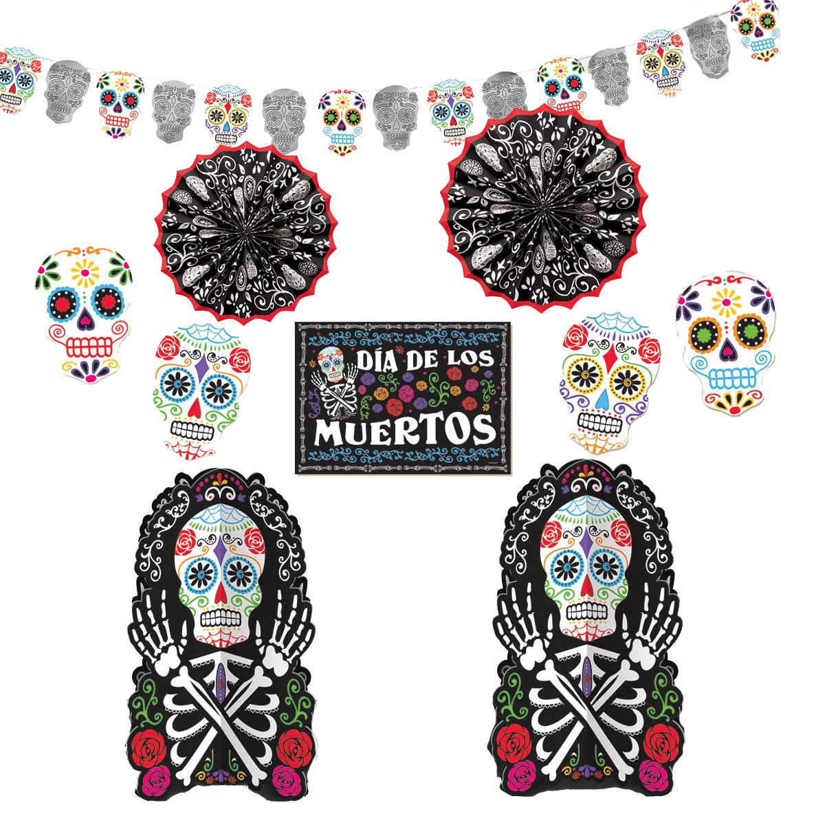 Day Of The Dead Room Decorating Kit Decorations - Party Centre