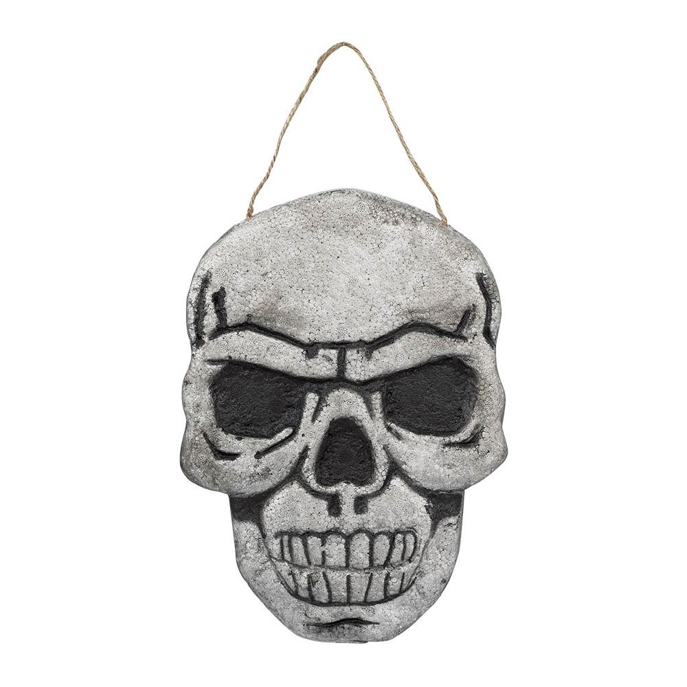 Foam Skull Sign 11.5in x 8.5in Decorations - Party Centre
