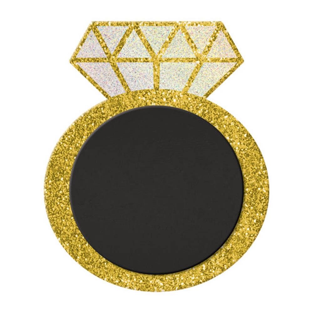 Ring Glitter Stand Up Chalkboard Sign Decorations - Party Centre