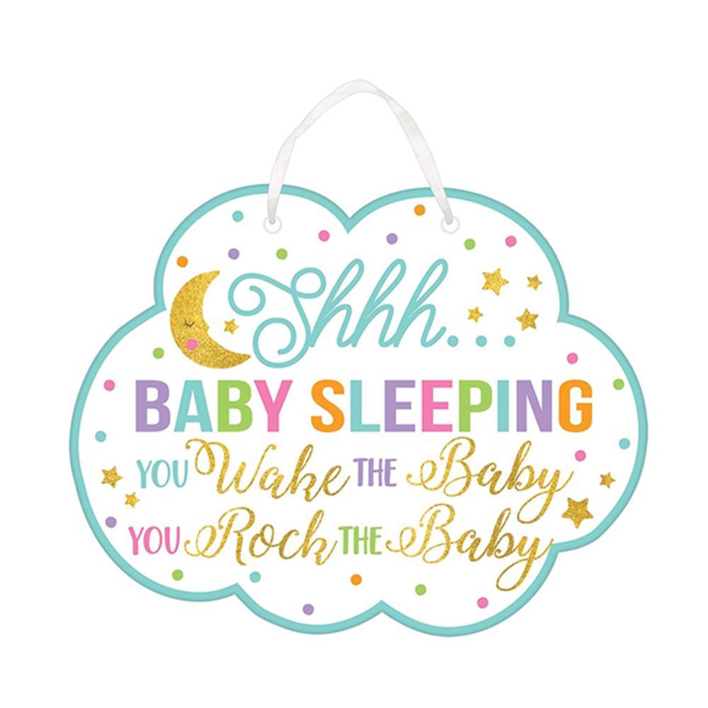Don't Wake the Baby Sign Hanging Decoration Decorations - Party Centre