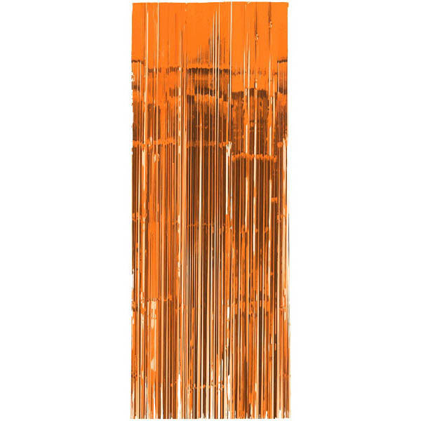 Orange Peel Metallic Curtain 8ft Decorations - Party Centre