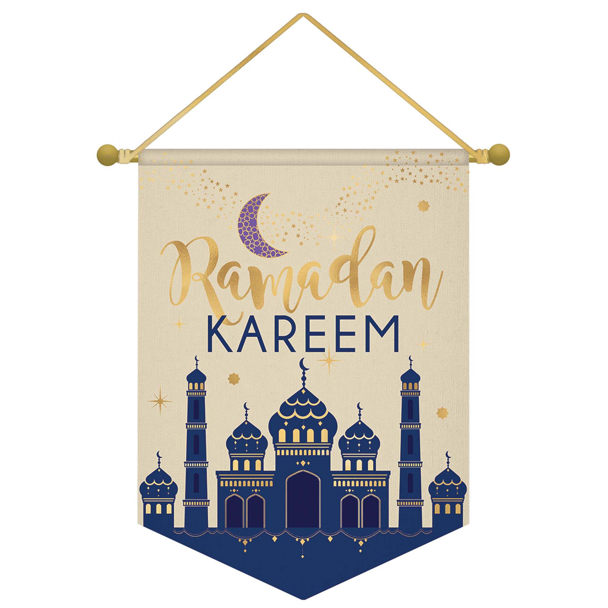 Ramadan Kareem Canvas Hanging Decoration Decorations - Party Centre