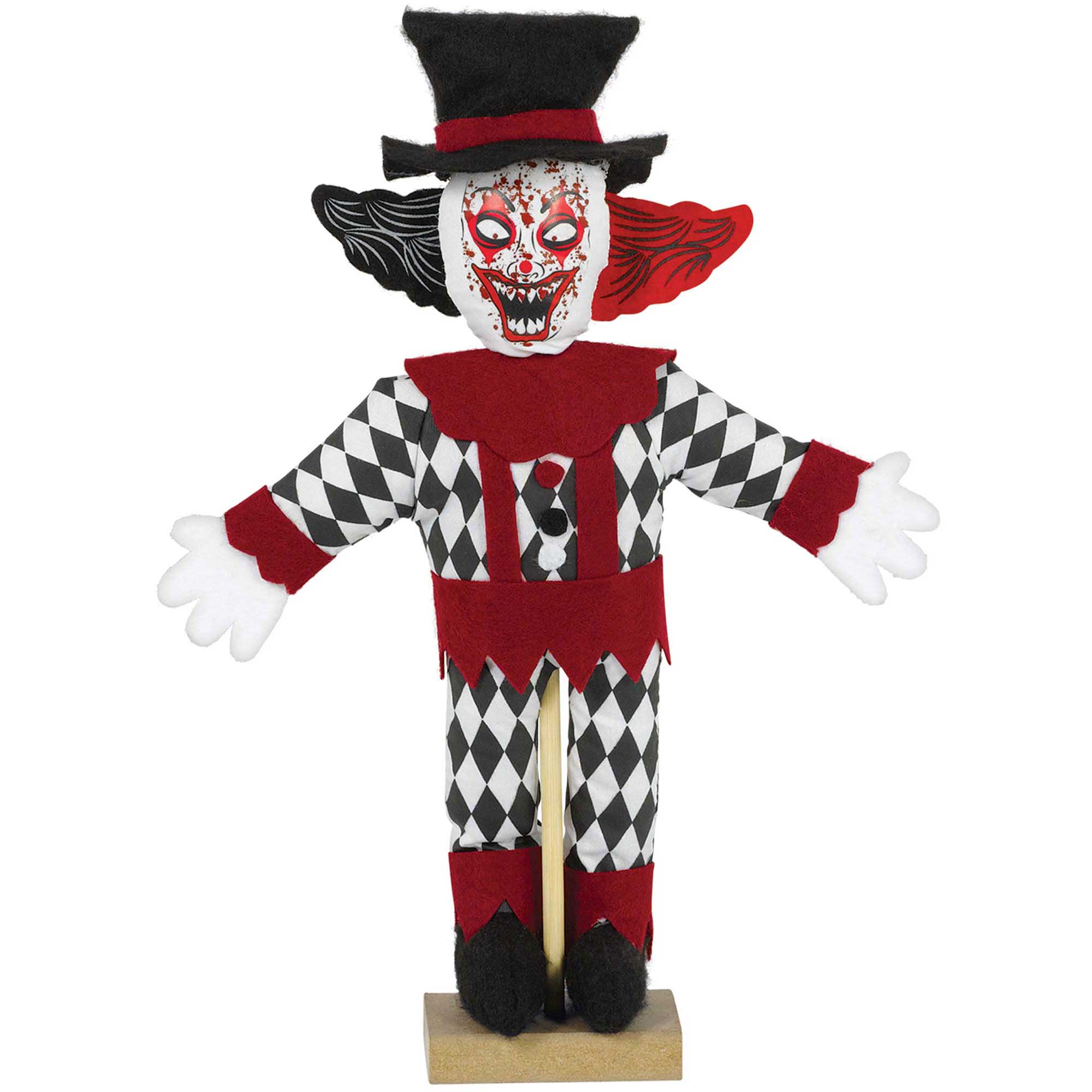 Haunted Clown Standing Prop 11.75in Decorations - Party Centre