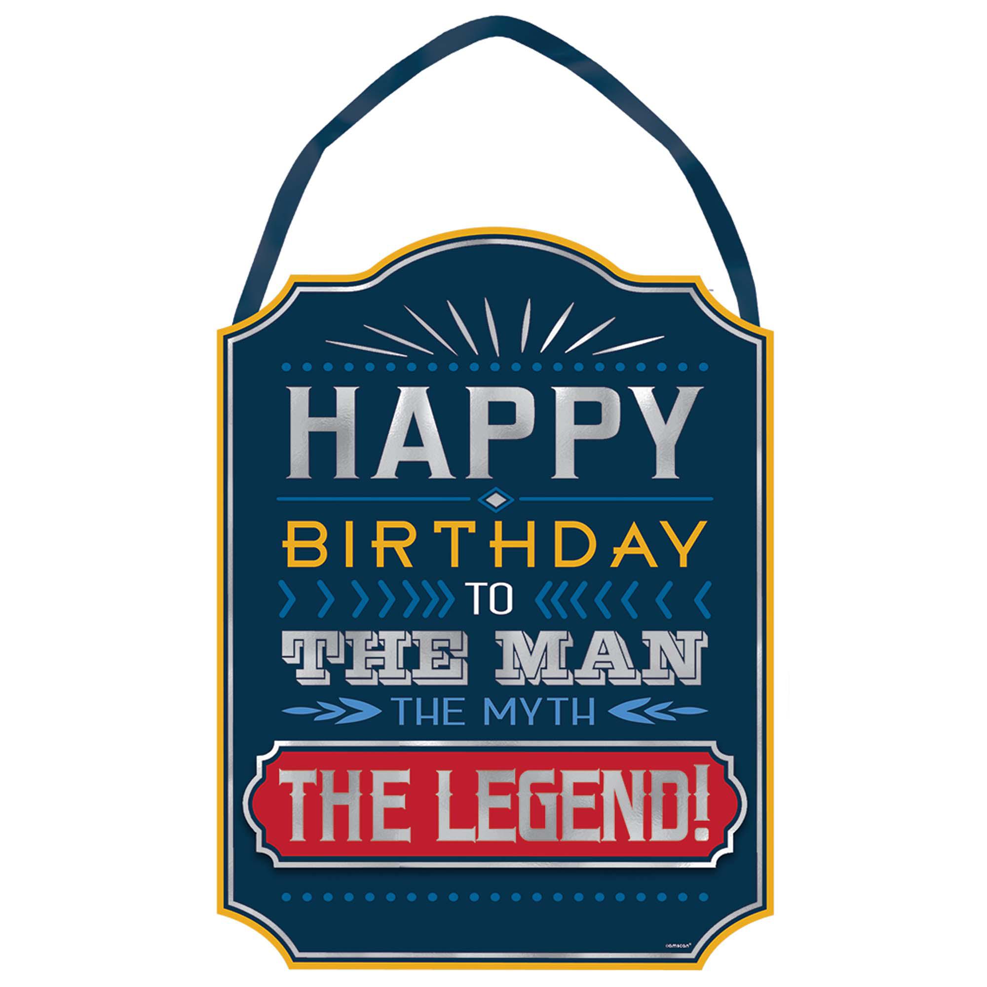 Happy Birthday Man Cardboard Sign Decorations - Party Centre