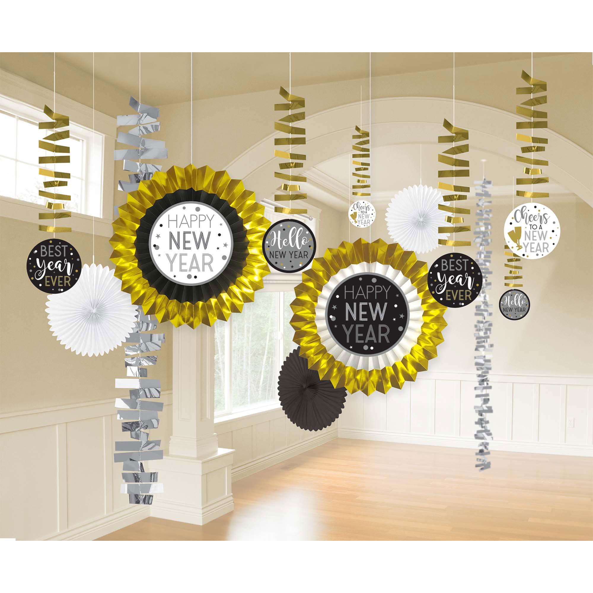 New Year Decorating Kit Paper & Foil Decorations - Party Centre