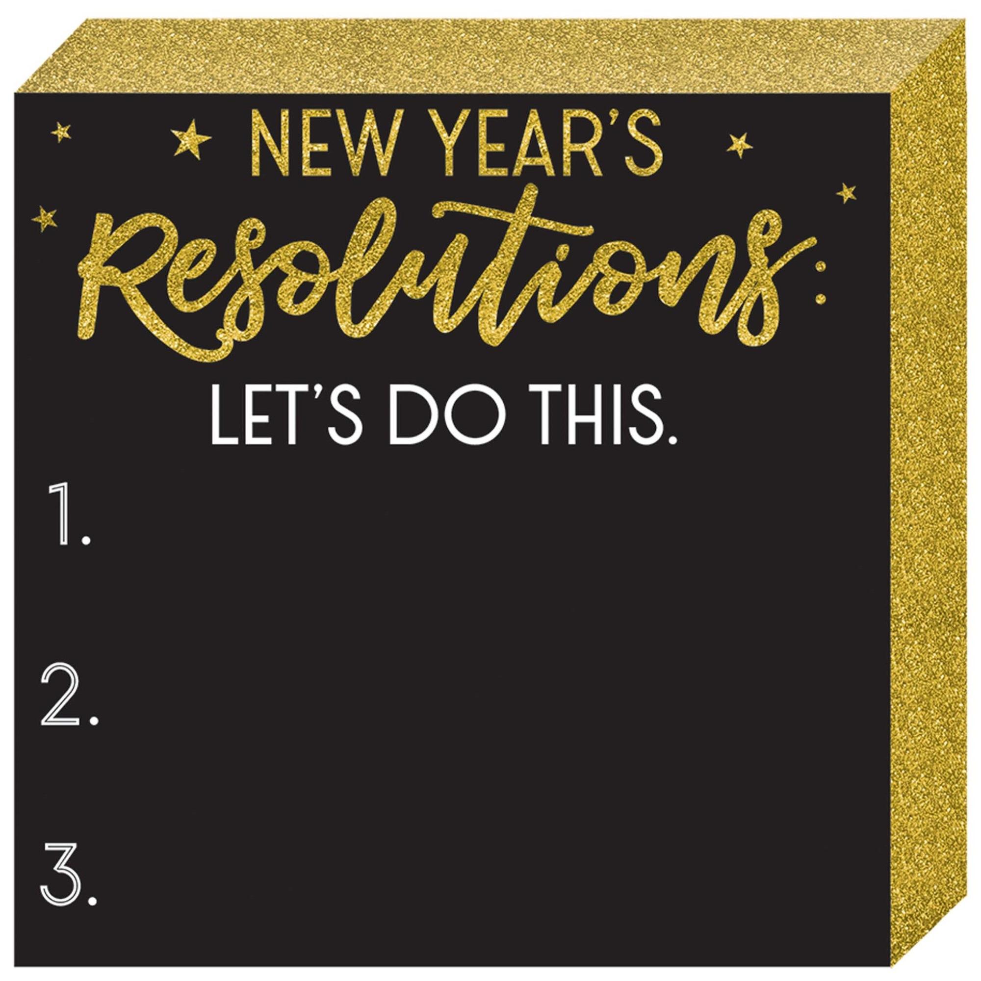 New Year Resolution Chalkboard Plaque Decorations - Party Centre
