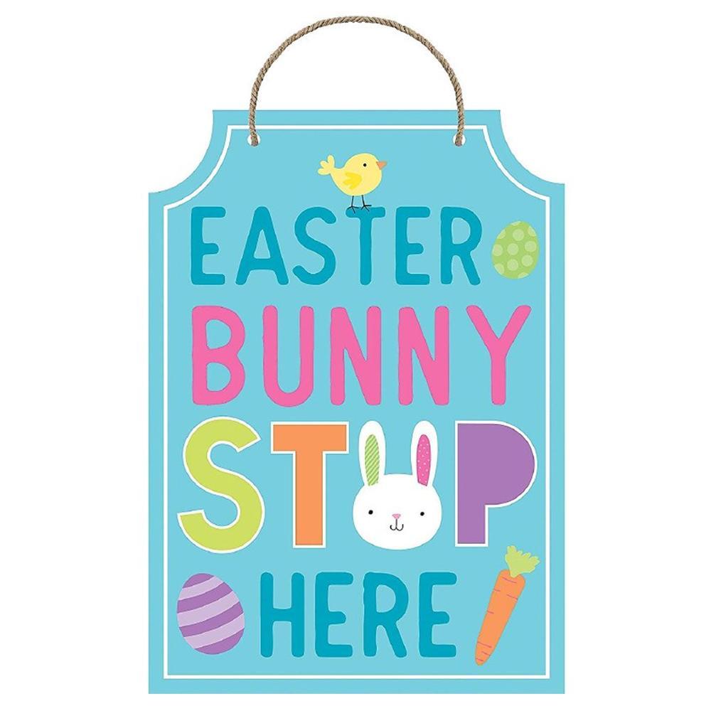 Easter Bunny Stop Here Sign Decorations - Party Centre
