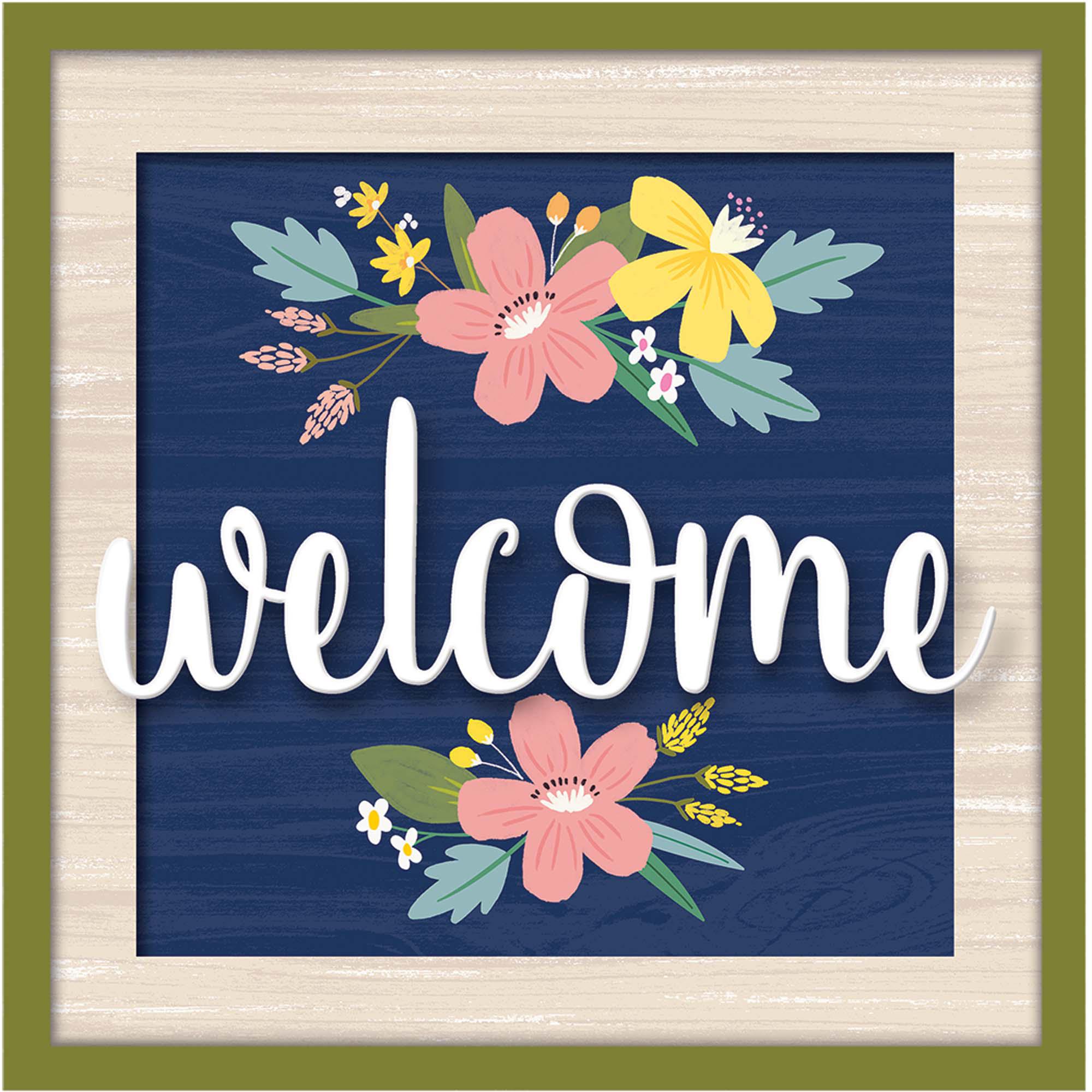 Spring Welcome Add On Metal Sign Decorations - Party Centre