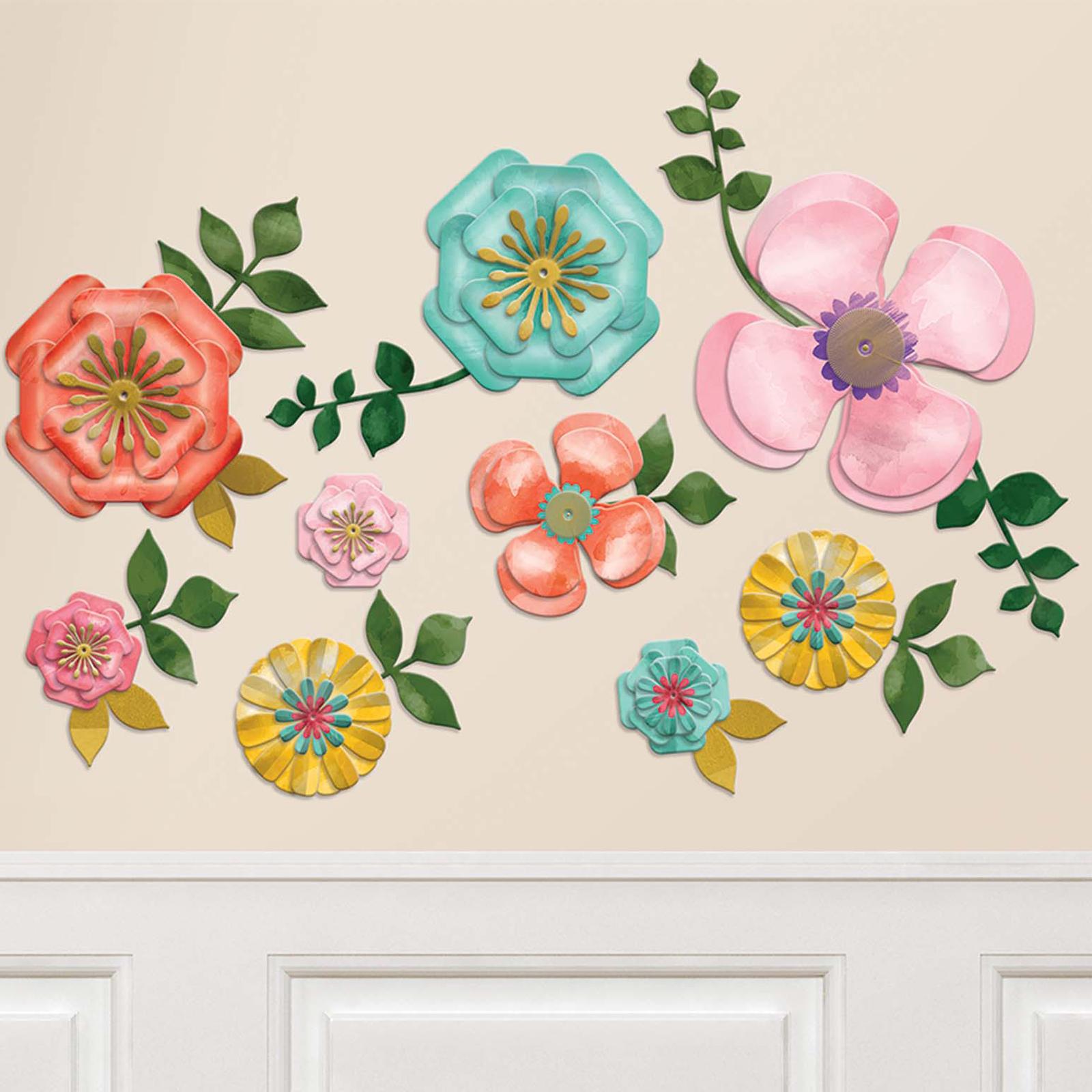 Bright Florals Wall Decoration Decorations - Party Centre