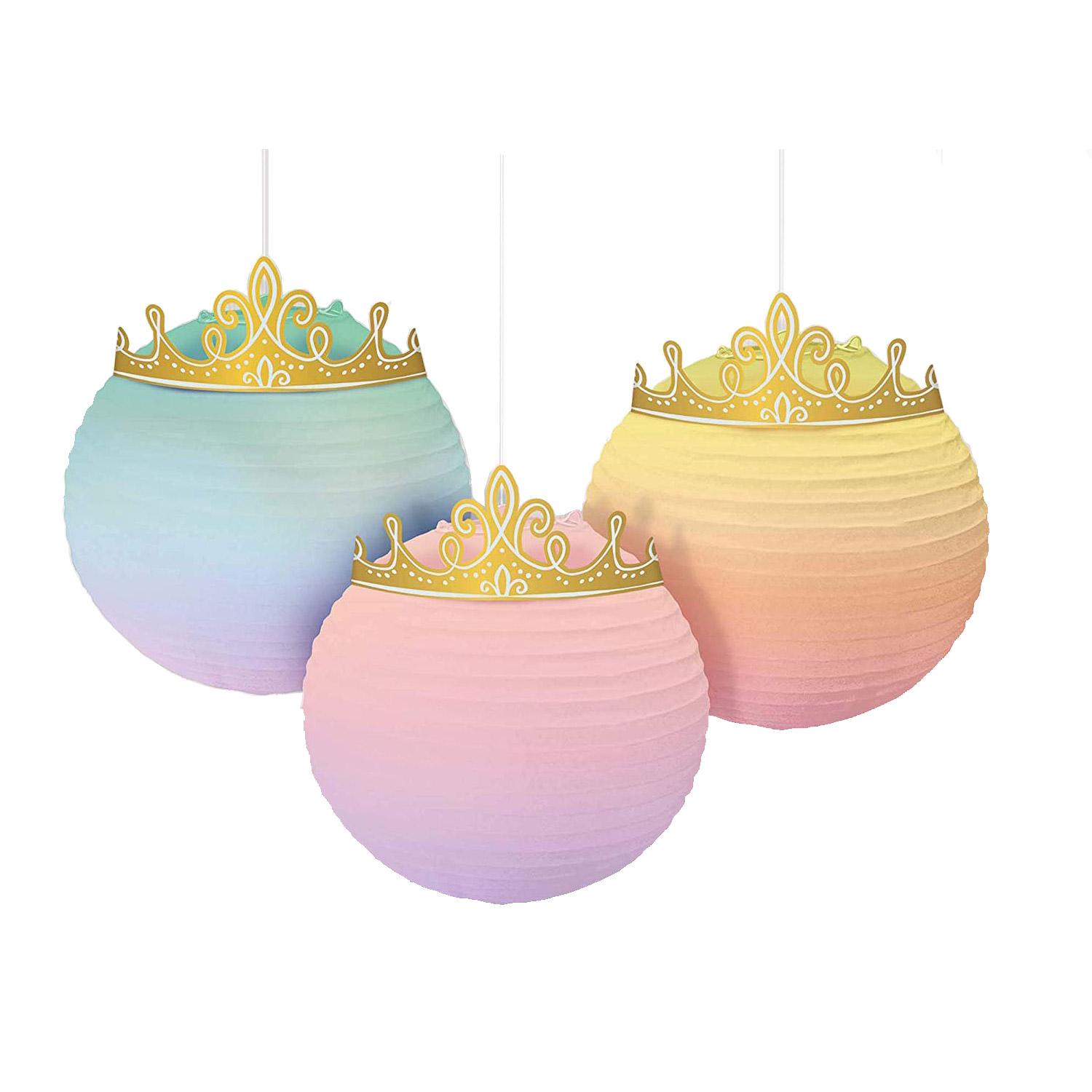 Disney Princess Paper & Foil Lantern Decoration 3pcs Decorations - Party Centre