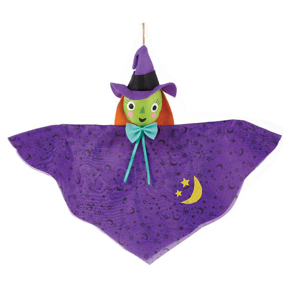 Witch Fabric Hanging Decoration 12in Decorations - Party Centre