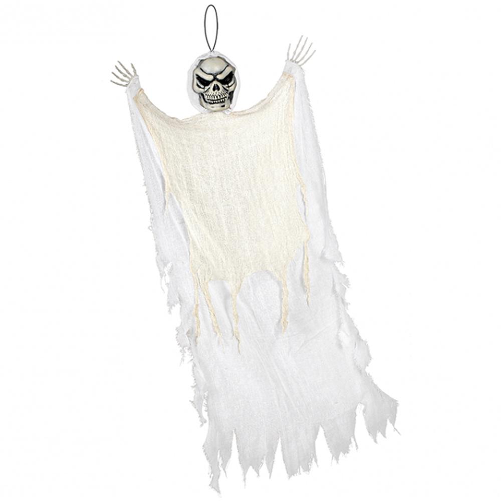 Hanging White Reaper Fabric & Plastic 48in Decorations - Party Centre