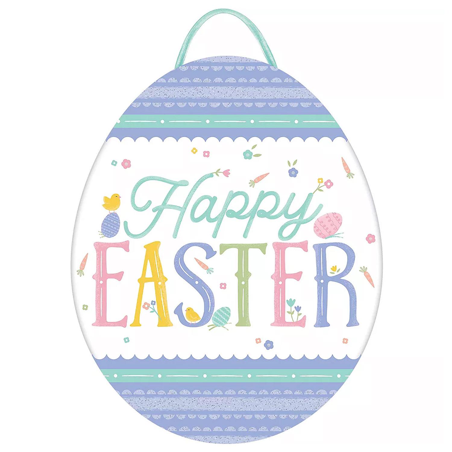 Easter Egg Pastel Value Hanging Sign Decorations - Party Centre