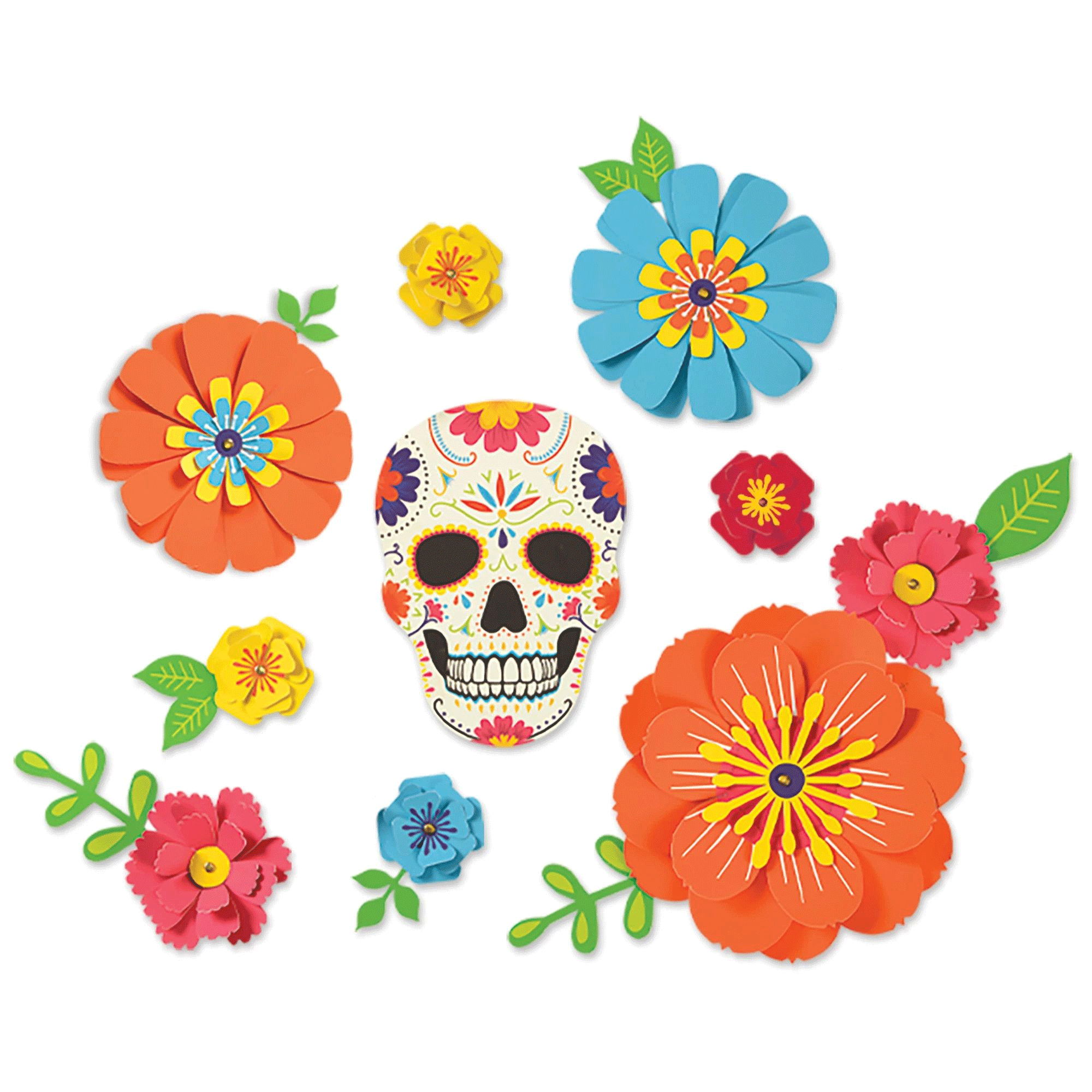 Day Of The Dead Floral Background