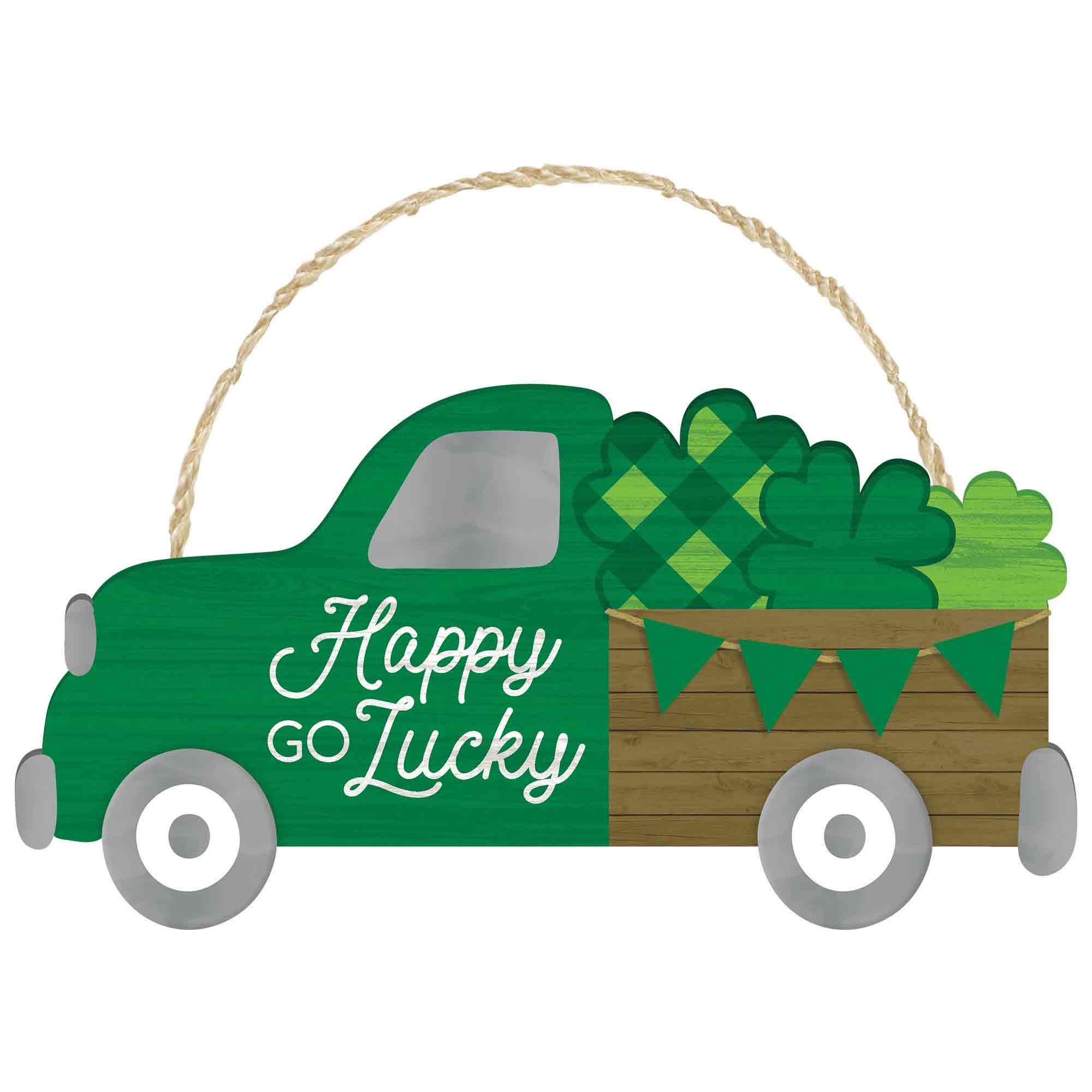 St. Patrick's Day Truck Hanging Sign
