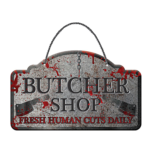 Butcher Shop Hanging Sign Metal