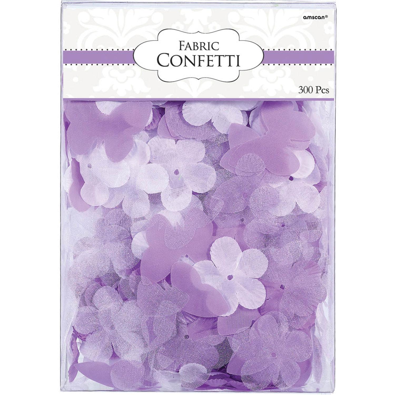 Butterfly Flower Fabric Lilac Confetti Decorations - Party Centre