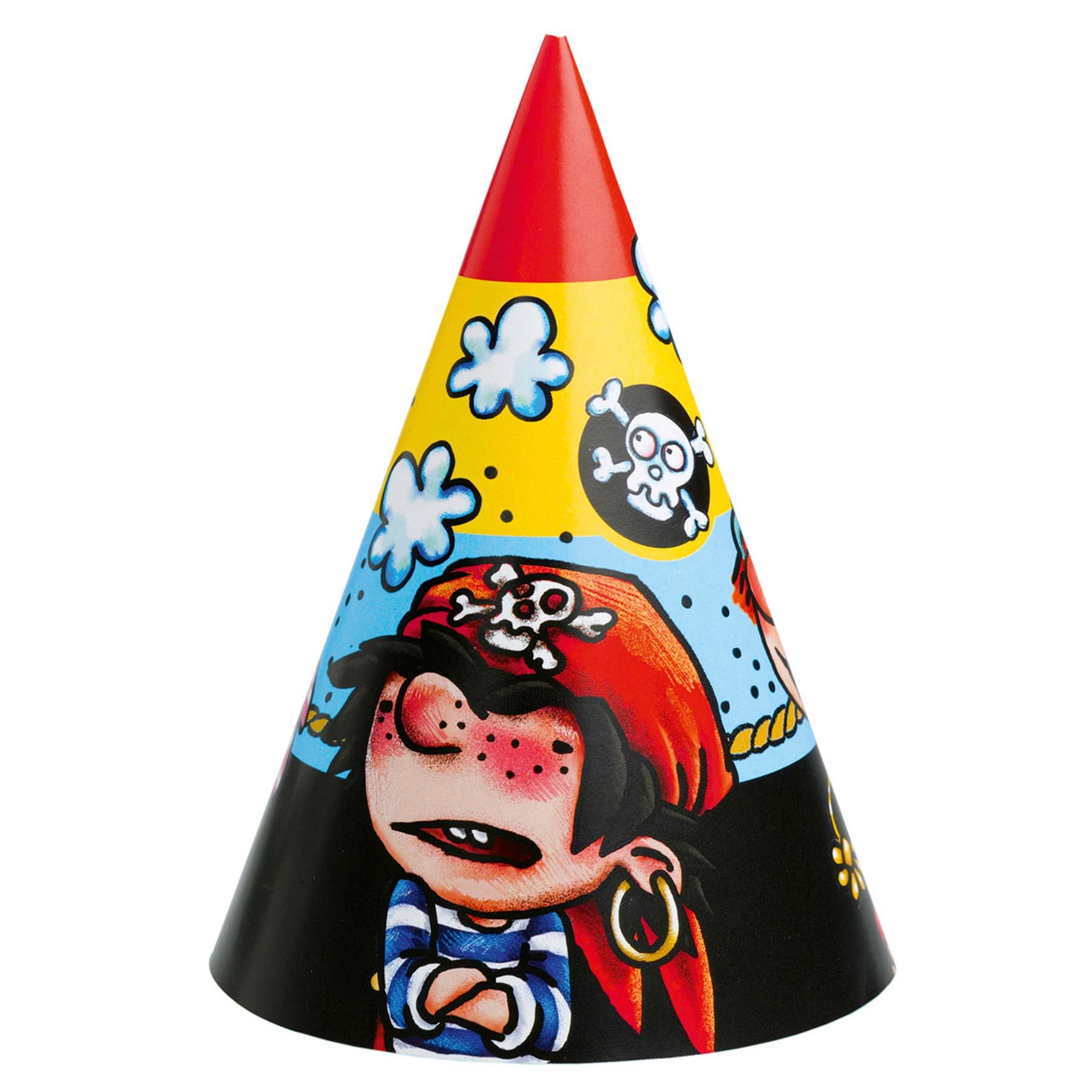 Pirates Party Hats 6pcs Favours - Party Centre