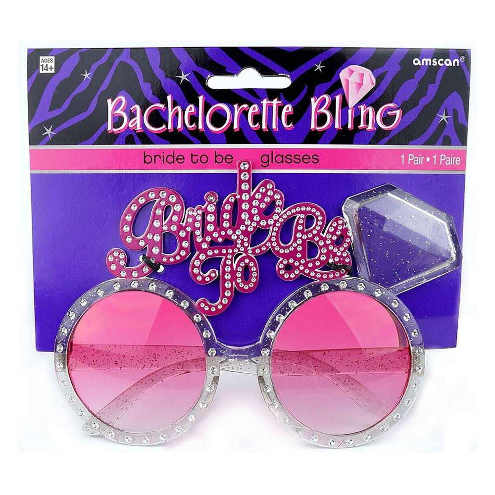 Bachelorette Diamond Bling Fun Glasses Costumes & Apparel - Party Centre