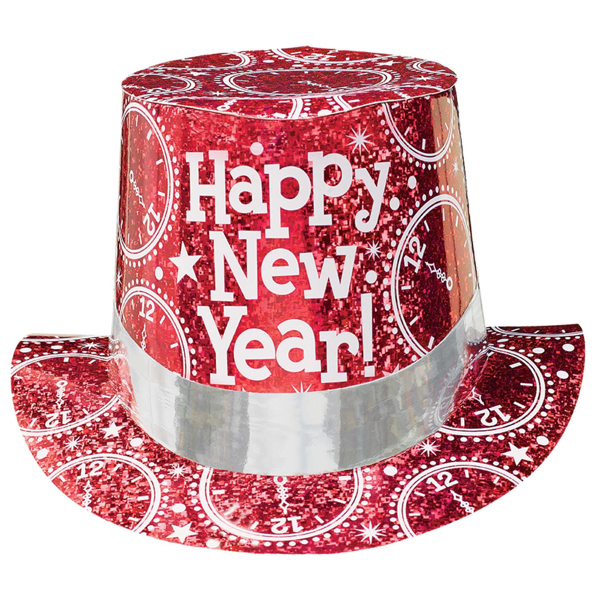 Prismatic Red New Year Top Hat Costumes & Apparel - Party Centre