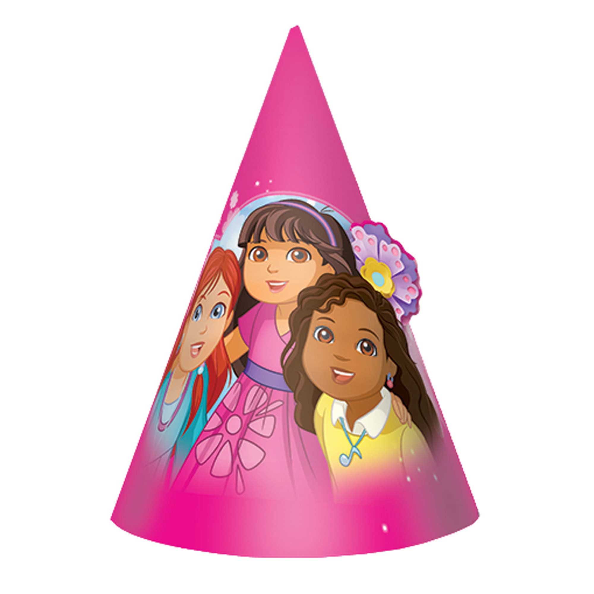 Dora And Friends Cone Hats- Paper, 8pcs