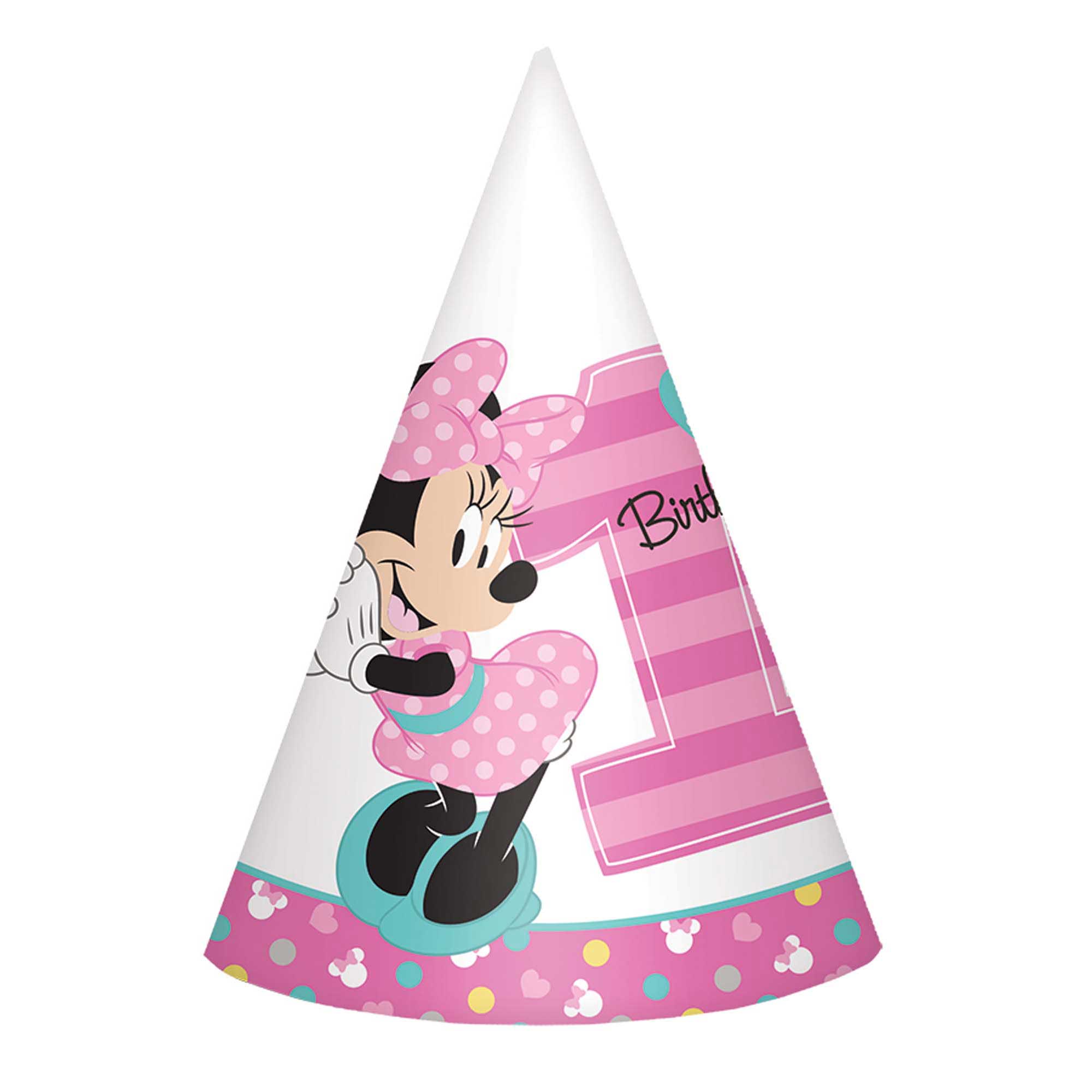 Minnie's Fun To Be One Paper Cone Hats 8pcs