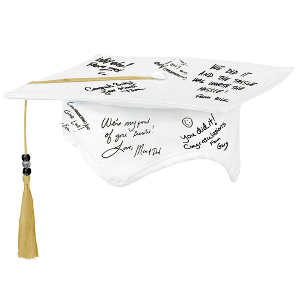 Autograph Graduation Hat with Pen 7in x 7in Costumes & Apparel - Party Centre