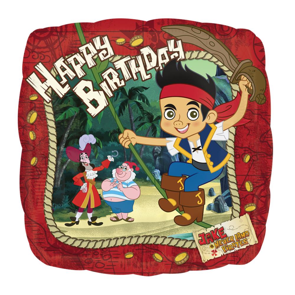 Jake & the Neverlands Pirates Happy Birthday Balloon 18in Balloons & Streamers - Party Centre