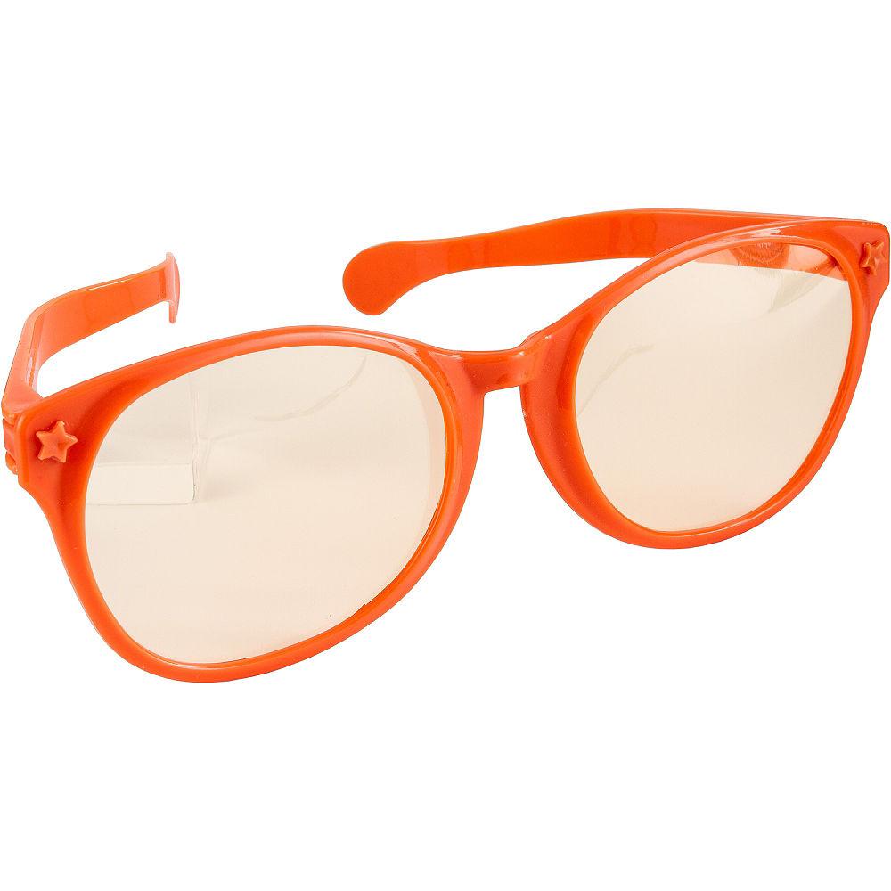Orange Jumbo Glasses 11in Costumes & Apparel - Party Centre