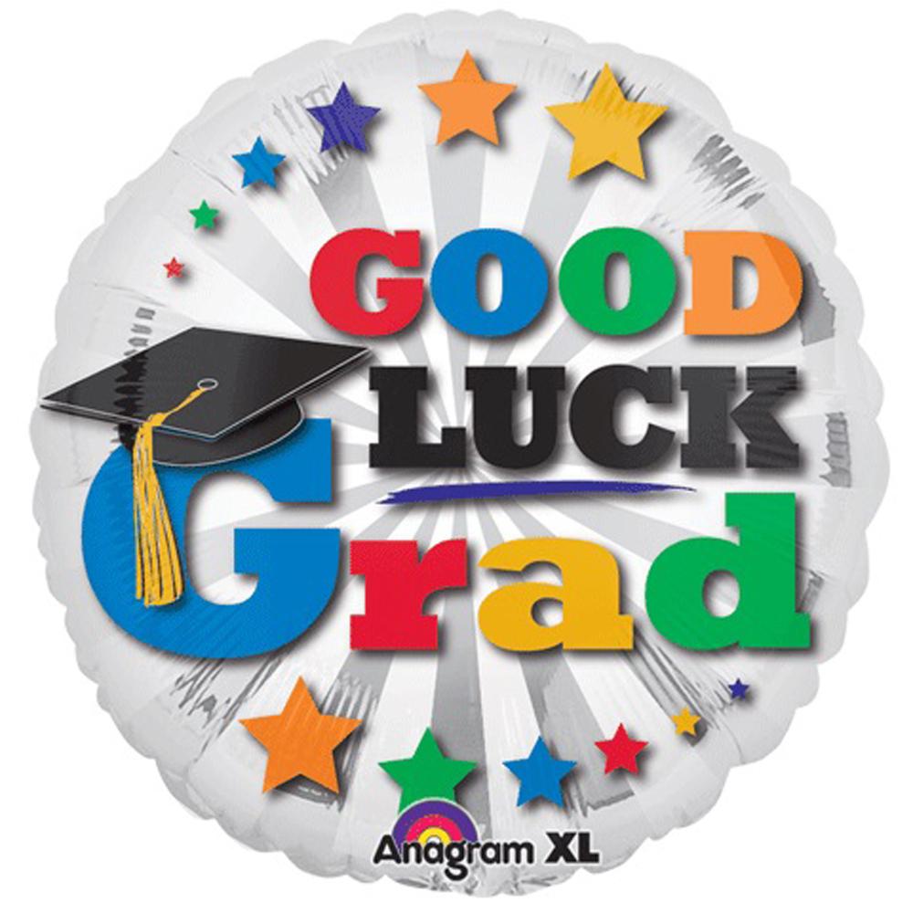 Good Luck Grad Foil Balloon 18in Balloons & Streamers - Party Centre