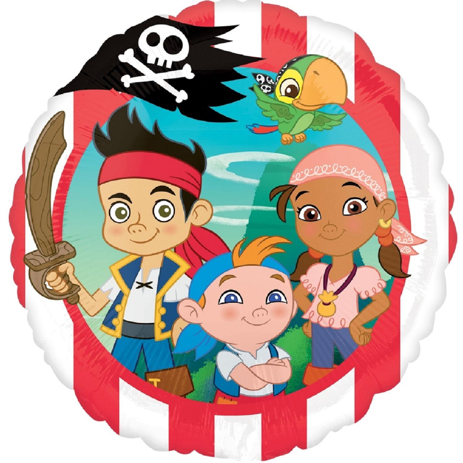Jake And The Never Land Pirates Foil Balloon 18in Balloons & Streamers - Party Centre