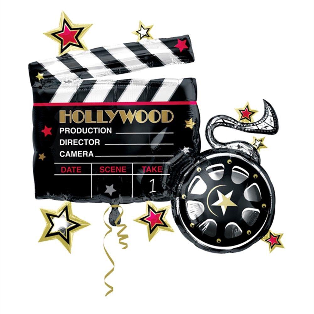 Hollywood Clapboard SuperShape Balloon 30 x 29 in Balloons & Streamers - Party Centre