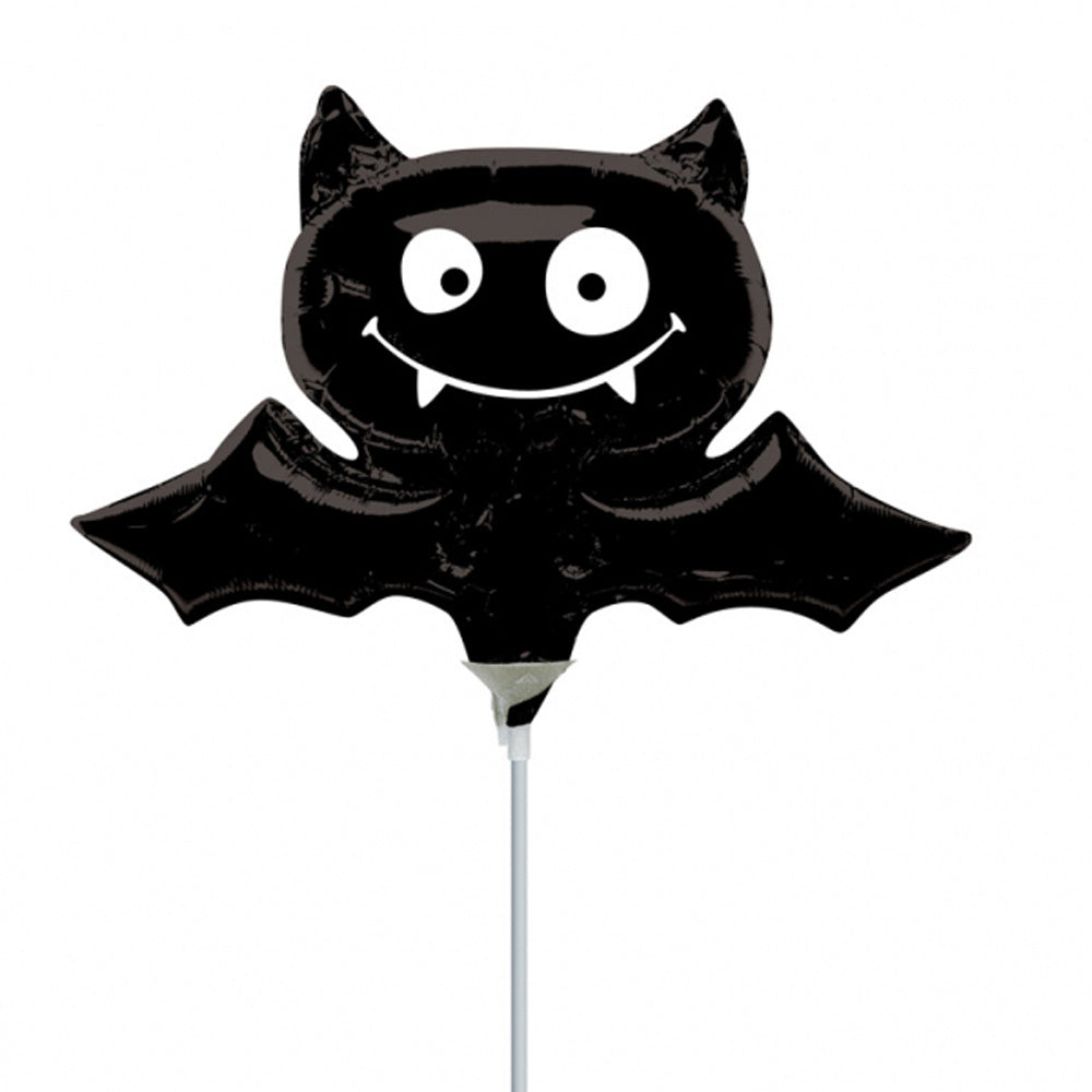 Black Bat Mini Shape Balloon Balloons & Streamers - Party Centre