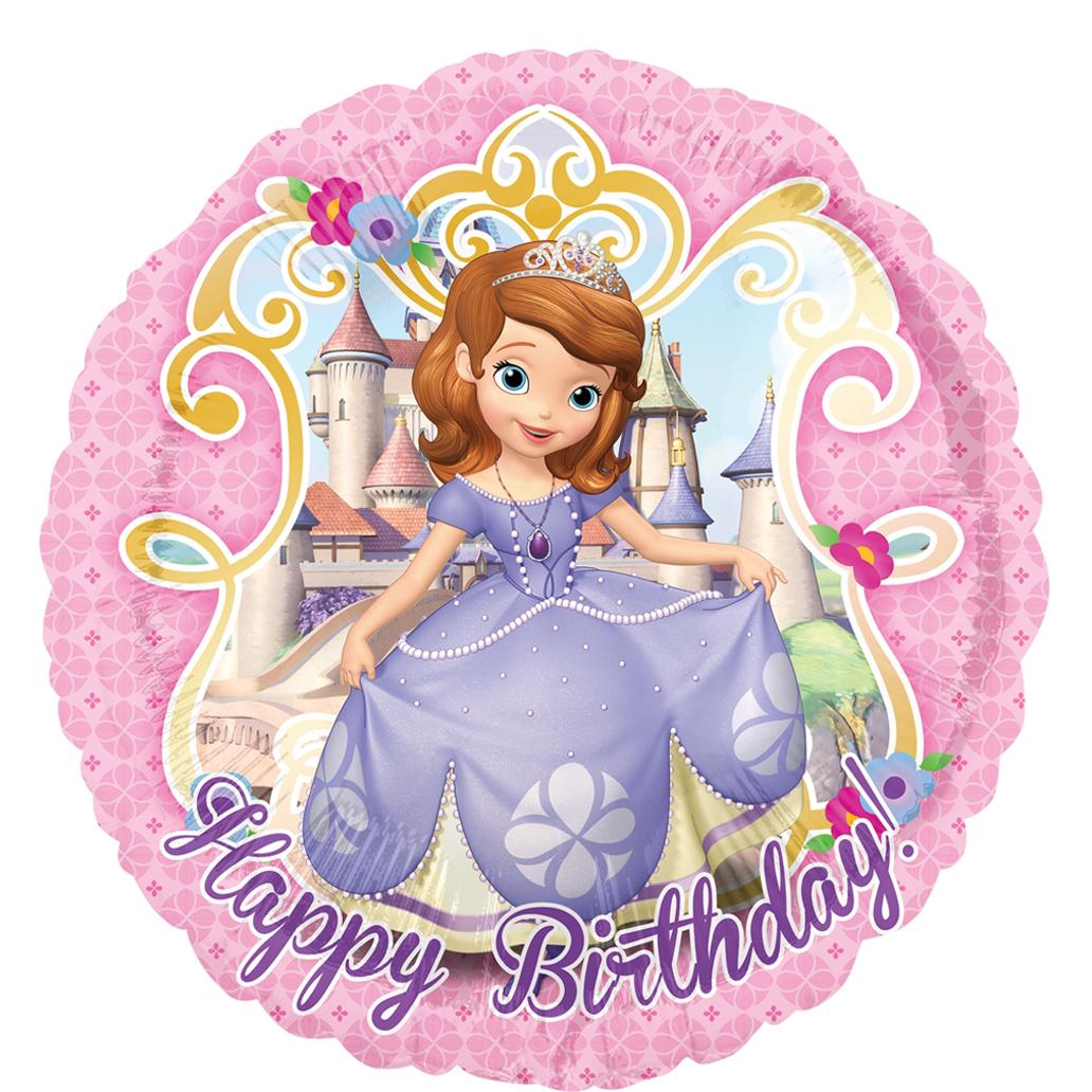 Sofia The 1st Happy Birthday Foil Balloon 18in Balloons & Streamers - Party Centre
