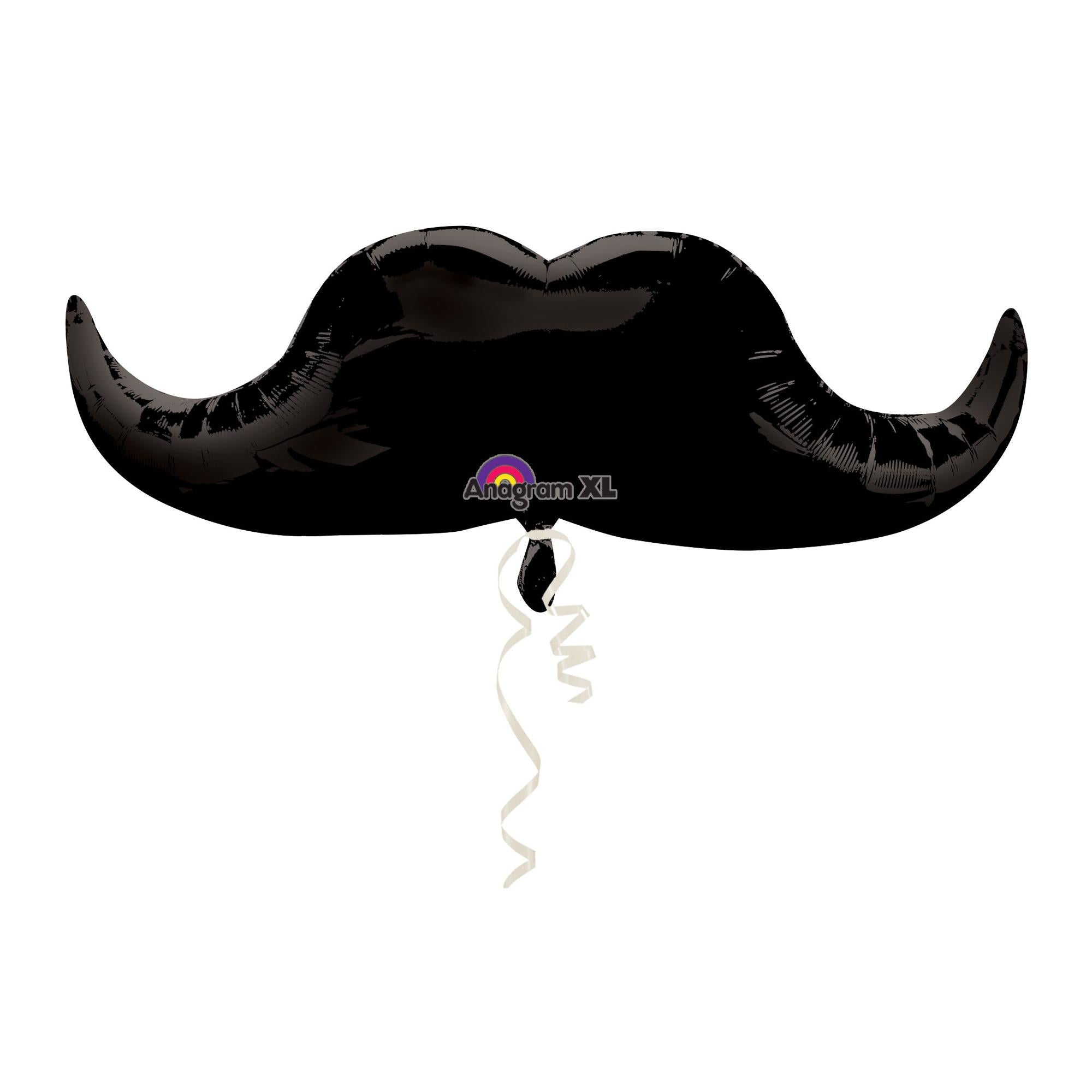 Black Mustache Super Shape Balloon Balloons & Streamers - Party Centre