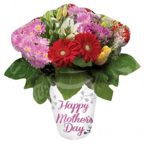 Happy Mothers Day Flower Vase Super Shape Foil Balloon Balloons & Streamers - Party Centre
