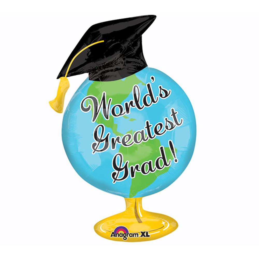 Greatest Grad Globe SuperShape Foil Balloon Balloons & Streamers - Party Centre