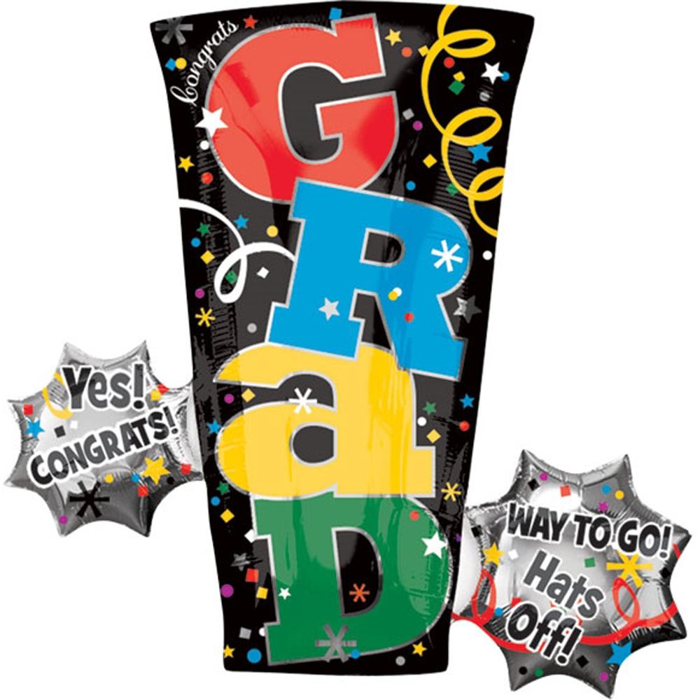 Grad Letters Super Shape Balloon Balloons & Streamers - Party Centre